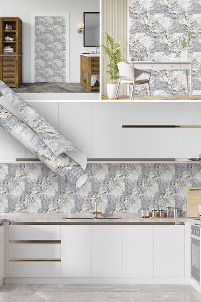 Dekoros Antique Plaster Patterned Adhesive Foil, Waterproof Table, Cabinet, Shelf, Countertop Covering Foil 0604