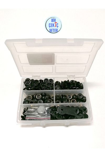 Klinkshop 15mm Thick Coat Snap Hammer Application Apparatus And 60 Pieces Black Color Snaps-stainless Brass