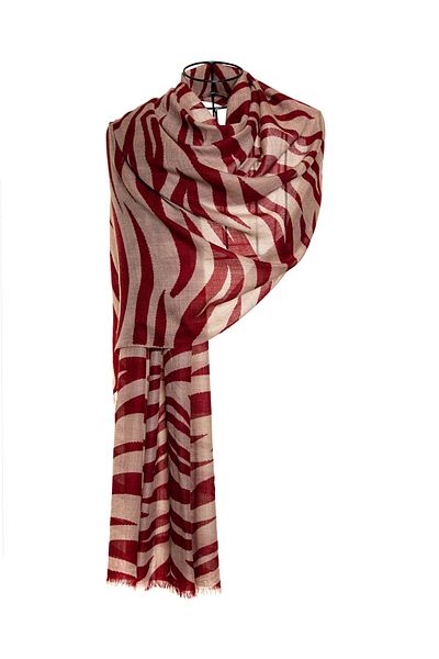 CASHMERE AND SİLK MAWLANA B,b Cashmere Printed (Zebra) Shawl