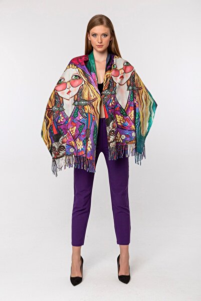 CASHMERE AND SİLK MAWLANA Şal Caşmir Modal 200 Cm *70 Cm