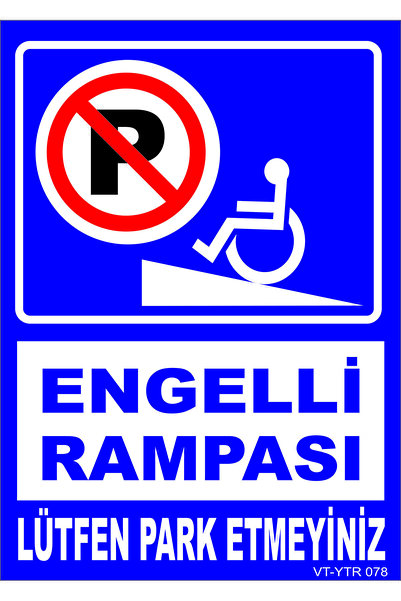 vizyon trafik ENGELLİ RAMPASI 15X21 cm Galvaniz Saç 0,4 mm