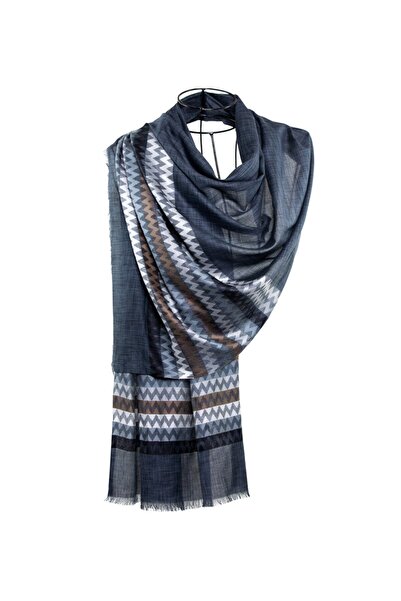 CASHMERE AND SİLK MAWLANA Modal Zigzag Shawl