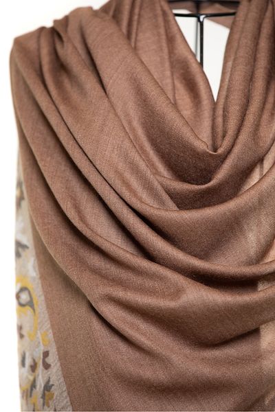 CASHMERE AND SİLK MAWLANA 85% CASHMERE 15% SILK PRINTED SHWAL