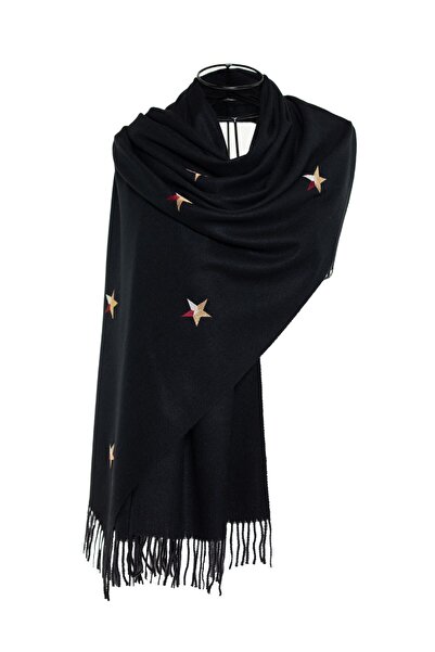CASHMERE AND SİLK MAWLANA Modal Kaşmir Nakışlı (YILDIZLAR) Şal