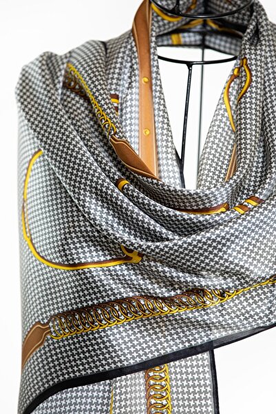 CASHMERE AND SİLK MAWLANA شال حرير 100% (53X170)