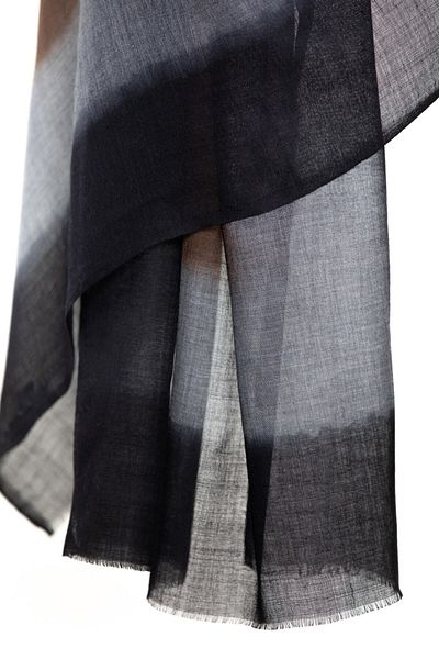 CASHMERE AND SİLK MAWLANA Striped Shawl