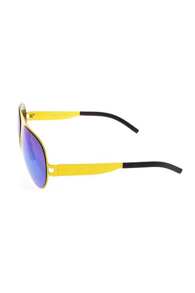 Angel Eyes UV400 Protection Yellow Frame Blue Mirrored Glass Snowboard/Ski Glasses