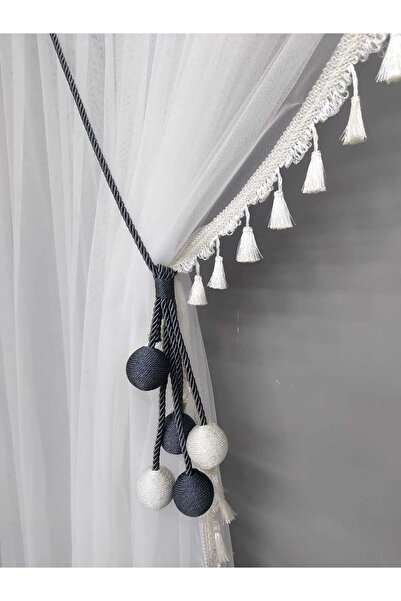 NP Narin Home Hidden Double Breasted Greek Tulle (1/3) Tight Pleat All Room Suitable Skirt Leaded Tulle Curtain,