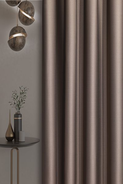 De'Vor Blackout Blackout Background Curtain, Extra-forced Pleatless Planting Mink Background