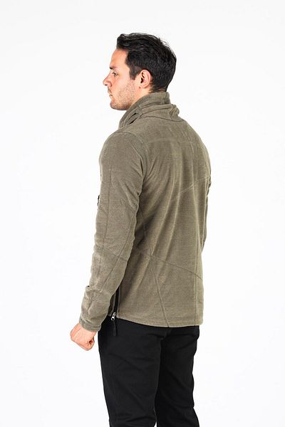 NJM SPORT WEAR Men's Fleece High Collar Mask Side Zipper