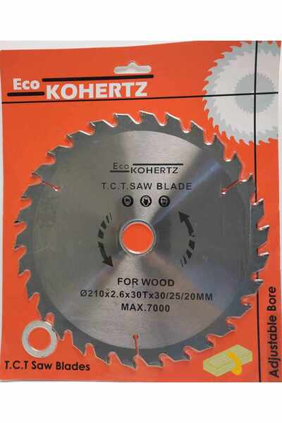kohertz Daire Testere Bıçağı, Sunta Kesme Testeresi, 210X30