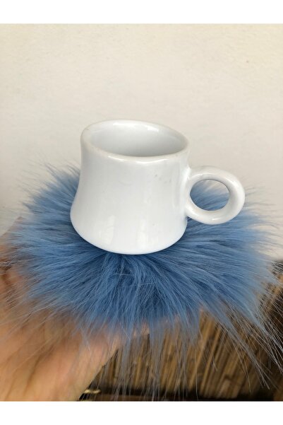 zeynepin dükkanı 2 Adet Tüylü Fincan Altlığı Supla10 Cm