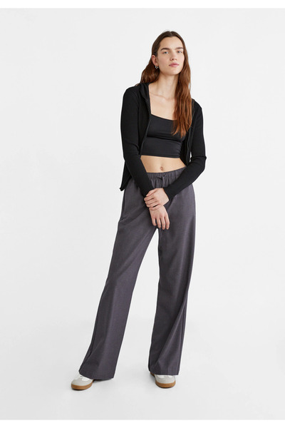 My Blog Dámský černý páskový Crop Top