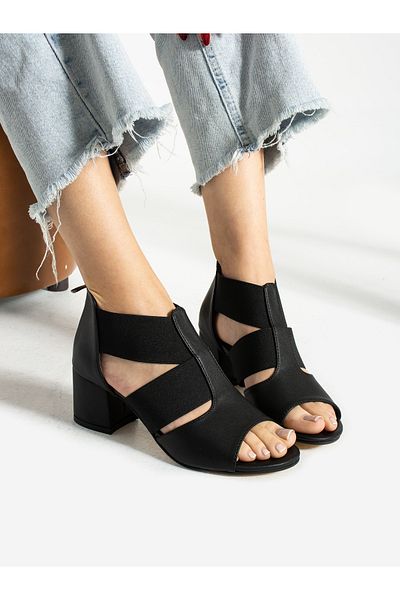 Alemdar Shoes Γυναικεία παπούτσια με μαύρο τακούνι FANCY