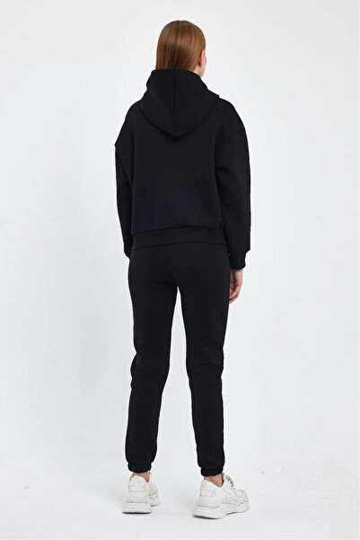 han elegant Χειμερινή τσέπη καγκουρό με 2 σχοινί, εσωτερική τσέπη καγκουρό και φούτερ με κουκούλα