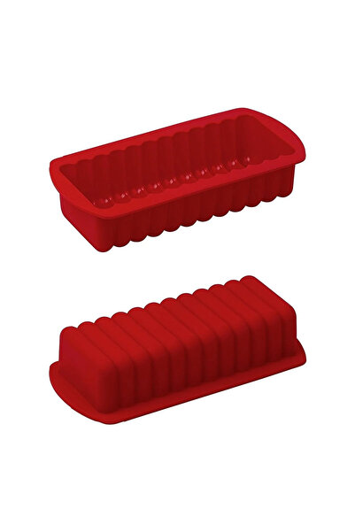 Fireproof Nonstick Silicone Large Model Baton Cake Mold Red