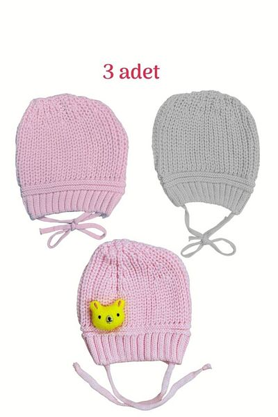 Akface Knitted Girl Boy Newborn Pink Blue Winter Autumn Baby Beanie