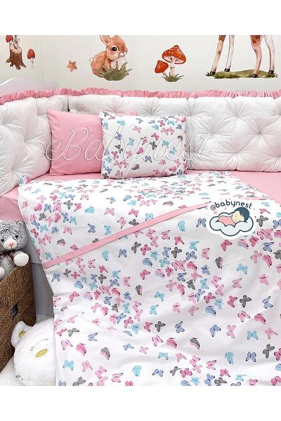 ebabynest مجموعة النوم الوردية من سلسلة Kelebek