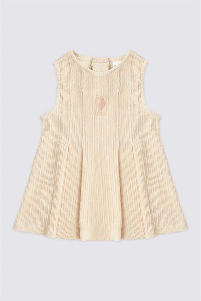 U.S. Polo Assn. US Polo AssnBaby Girl Dress Beige USB2011