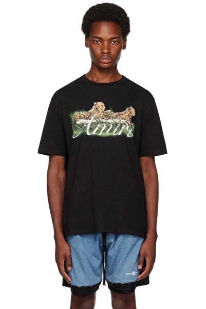 Amiri Cheetah Regular Fit Siyah Tshirt
