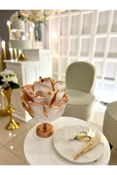 Maison Avf Bakır Eva Gül Tasarım Kablosuz Masa Lambası - Alt Bakır