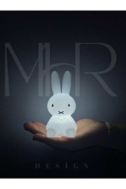 Genel Markalar Miffy Tavşan Gece Lambası Küçük Boy 12 Cm Beyaz Işık Pilli
