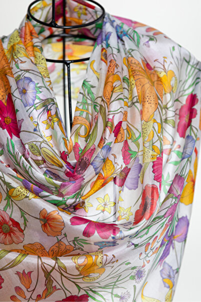 CASHMERE AND SİLK MAWLANA 100% Silk Shawl (110X173)