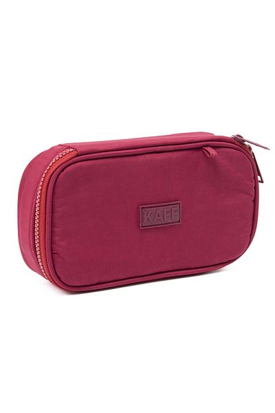 KAFF 01110 Claret Red Crinkle Fabric Αδιάβροχη θήκη μολυβιού Organizer με θήκη για στυλό