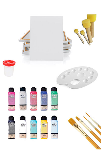 everart Fanart-Artdeco -artdeco 140 ml Akrilik Boya Başlangıç Seti 35x50 Tuval