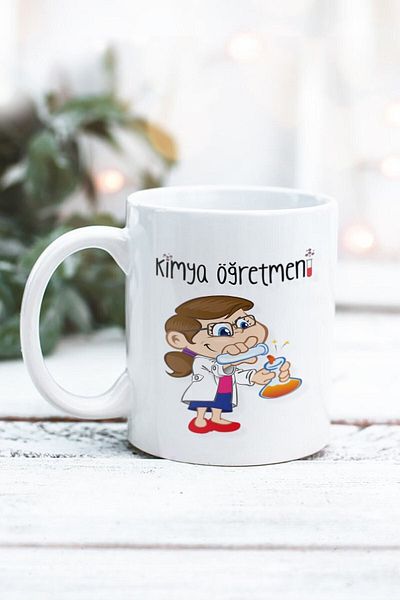 Yaprak Hediyelik كوب بتصميم معلم الكيمياء