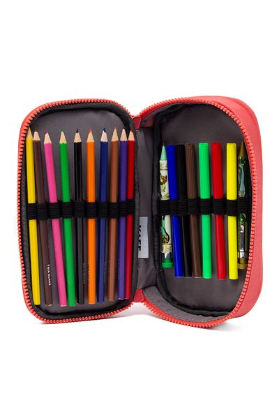 KAFF 01110 Salmon Crinkle Fabric Αδιάβροχο Organizer Θήκη μολυβιού με θήκη για στυλό Θήκη μολυβιού