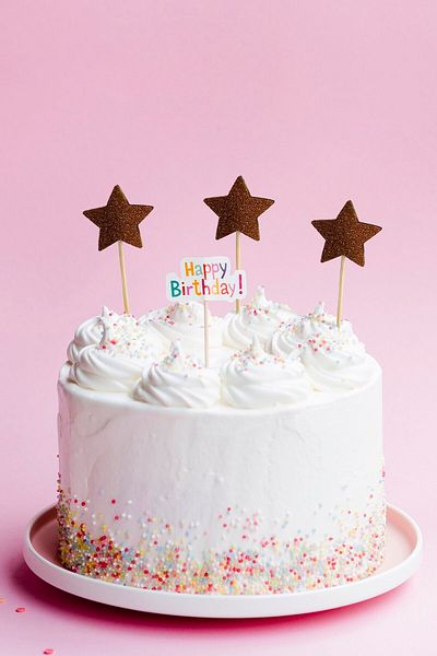 Artikel Brown Star Glitter Eva Toothpick Cupcake Toppers Cupcake Stick 12 Pieces