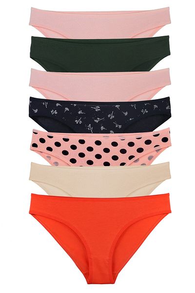 Sensu Γυναικεία εσώρουχα Slip Mixed Colors 7 Pack - Kts1144