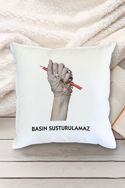 Yaprak Hediyelik Newspapers and Press Feast Designed Pillow