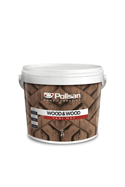 Polisan Wood&Wood Anti Aging Ahşap Verniği Yarı Mat Su Bazlı Şeffaf 2,5 lt