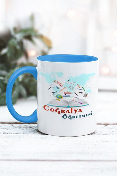 Yaprak Hediyelik كوب بتصميم معلم الجغرافيا