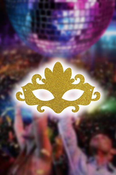 Artikel 2 Pack Gold New Year's Party Mask, New Year's Accessory, Birthday Par...