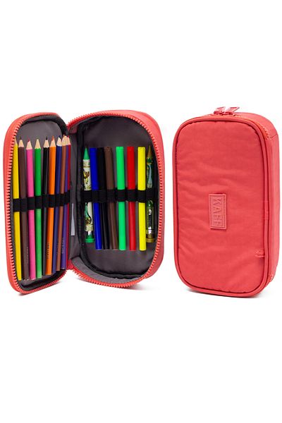 KAFF 01110 Salmon Crinkle Fabric Αδιάβροχο Organizer Θήκη μολυβιού με θήκη για στυλό Θήκη μολυβιού
