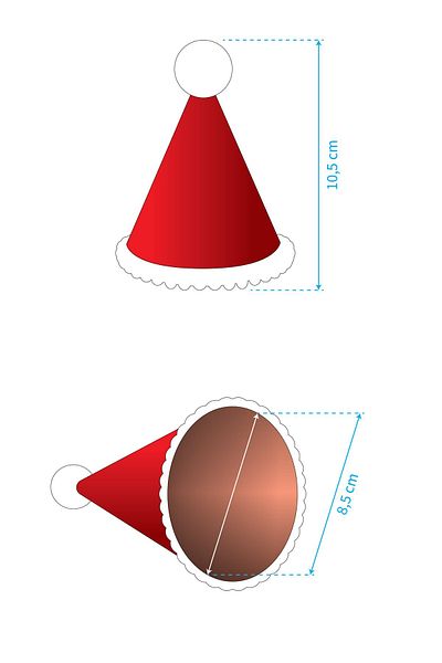 Artikel Red Glitter Eva Christmas Hat, Children's New Year Hat