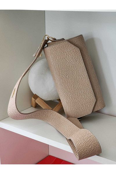Moom Bag Geantă de umăr din nurcă cu curea reglabilă