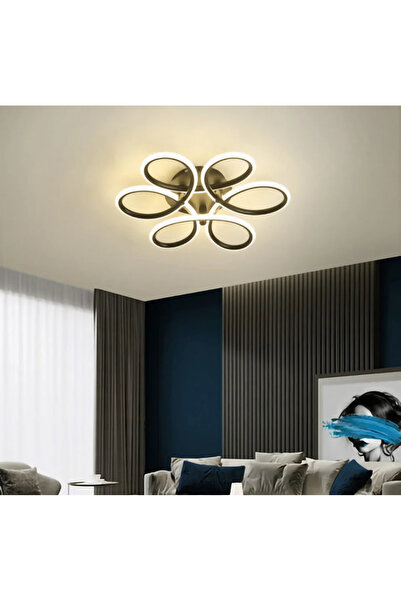 Fico Home Modern Plafonyer Tavan Led Avize Massano Ledli Avize Siyah