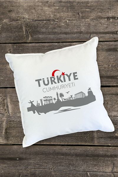 Yaprak Hediyelik Türkiye's Republic Designed Pillow