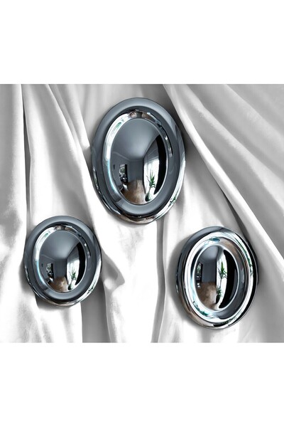 ArcMirror Studio 3'lü Oval Curvy Bombeli Ayna Set