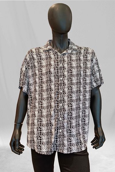 majid Men's Shirt Large Size Short Sleeve Comfortable Gem3038