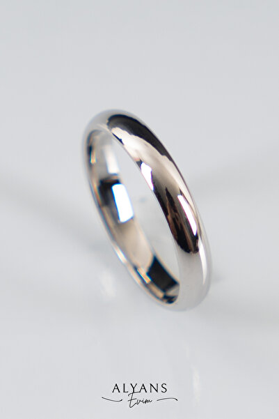 Genel Markalar 3mm Bombeli Gümüş Alyans , Nişan Yüzüğü , Klasik Alyans