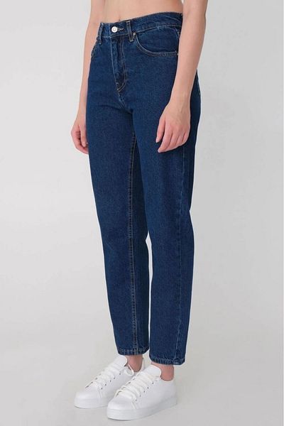DRC trend Jasmin Dark Blue Lycra Jeans Mom cu talie înaltă Boyfriend