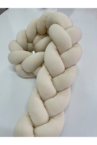 mee-like حماية محبوكة 420 سم 3 قطع موديل محبوك - مناسب لسرير الأطفال 80x130 أو 70x140