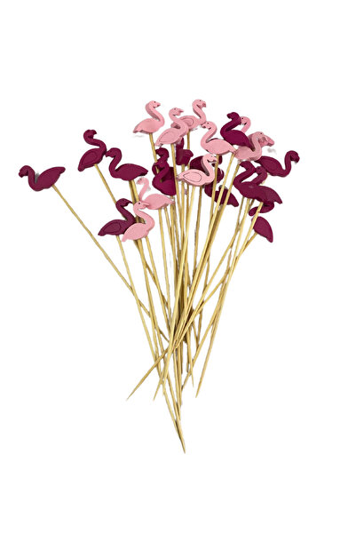 PASTRY PLANET أعواد أسنان مزخرفة من الخيزران 25 قطعة [بيليكان]