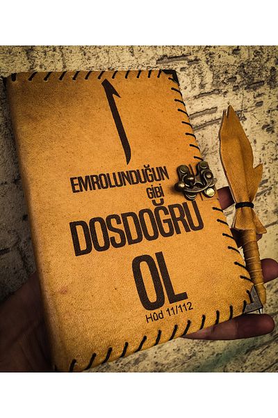 zarif atölye Friend as you ordered be right gift leather notebook