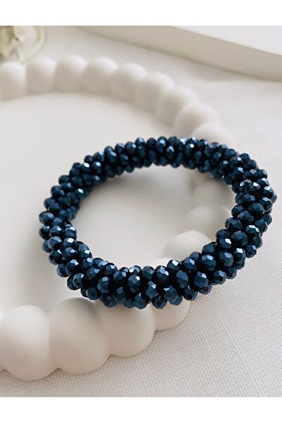 VNS Accessories سوار/مشبك مطاطي مزين بالكريستال